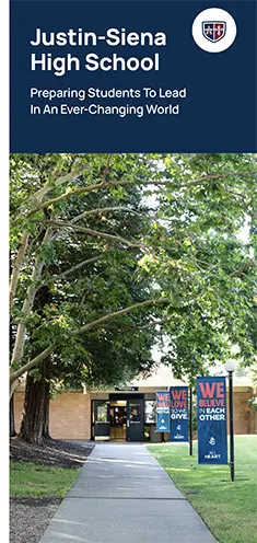 Justin-Siena High School brochure cover