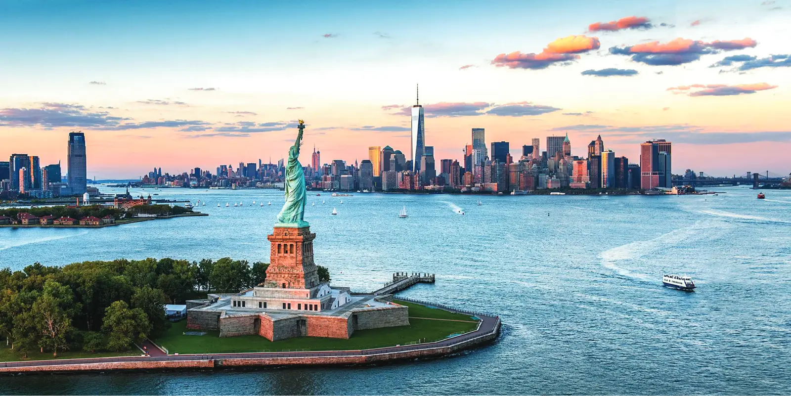 Statue of Liberty and the New York City skyline