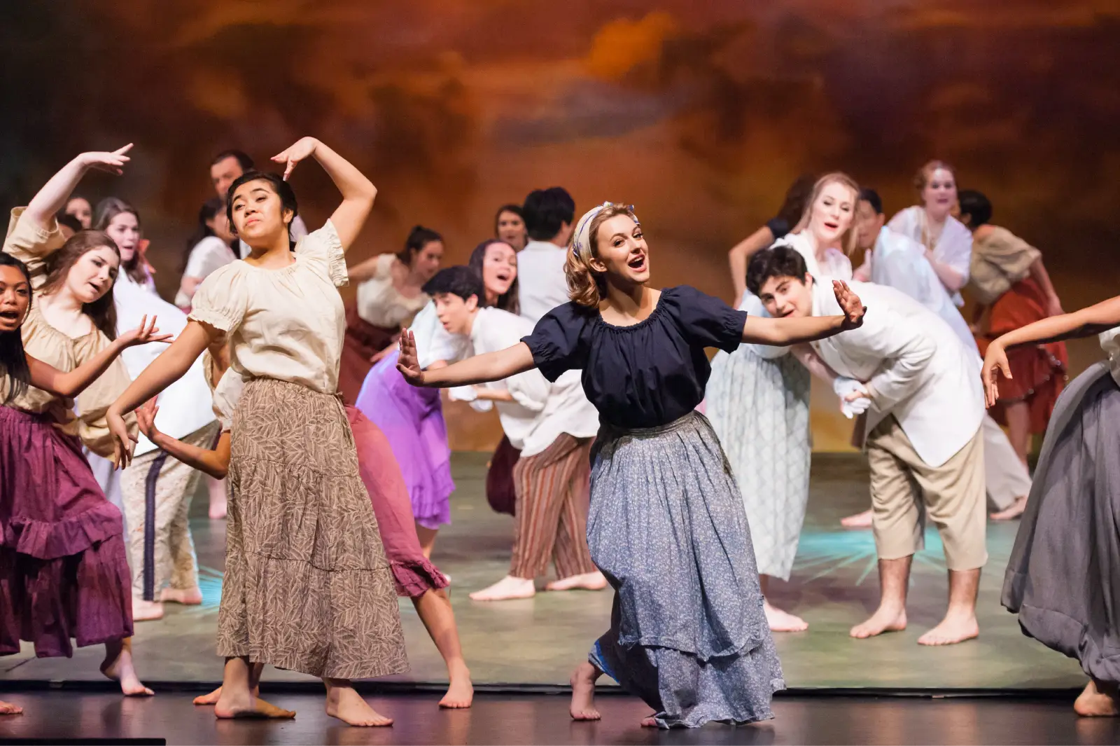 Justin-Siena students performing in a school musical