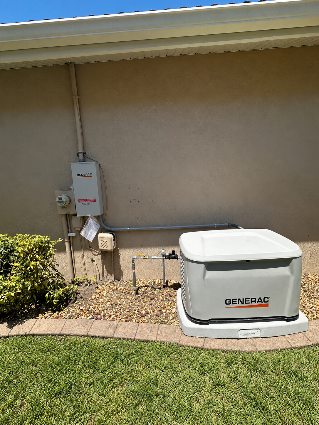 New generator install on a Precast Pads concrete pad