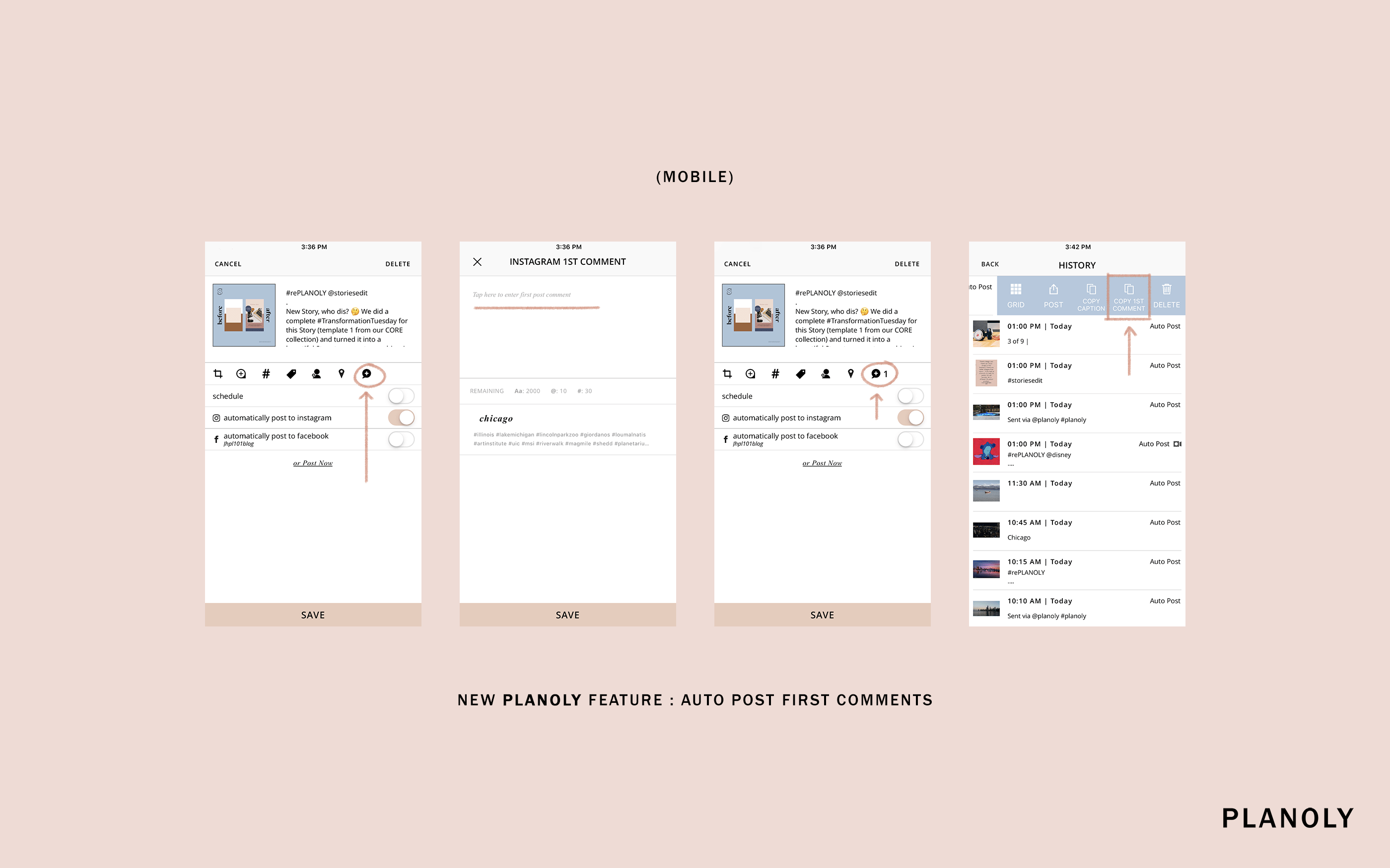 auto post first comments