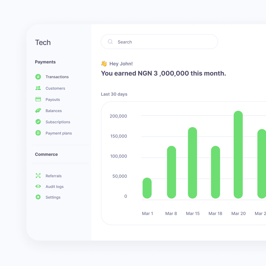 Dashboard UI - Links X Webflow Template