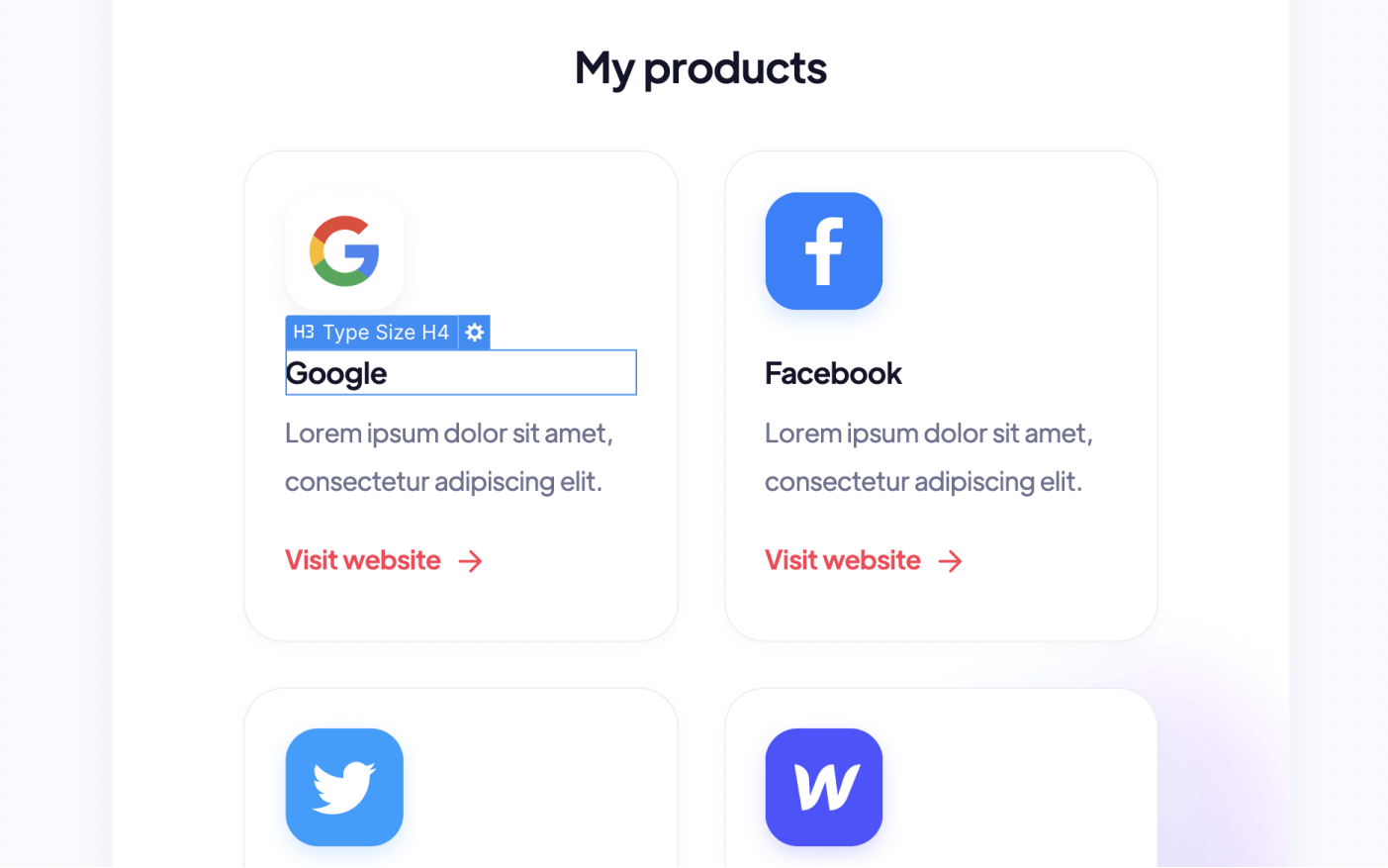 Static Content - Links X Webflow Template