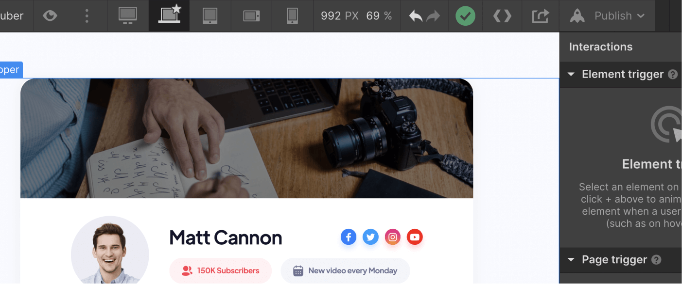 Responsive Design - Links X Webflow Template