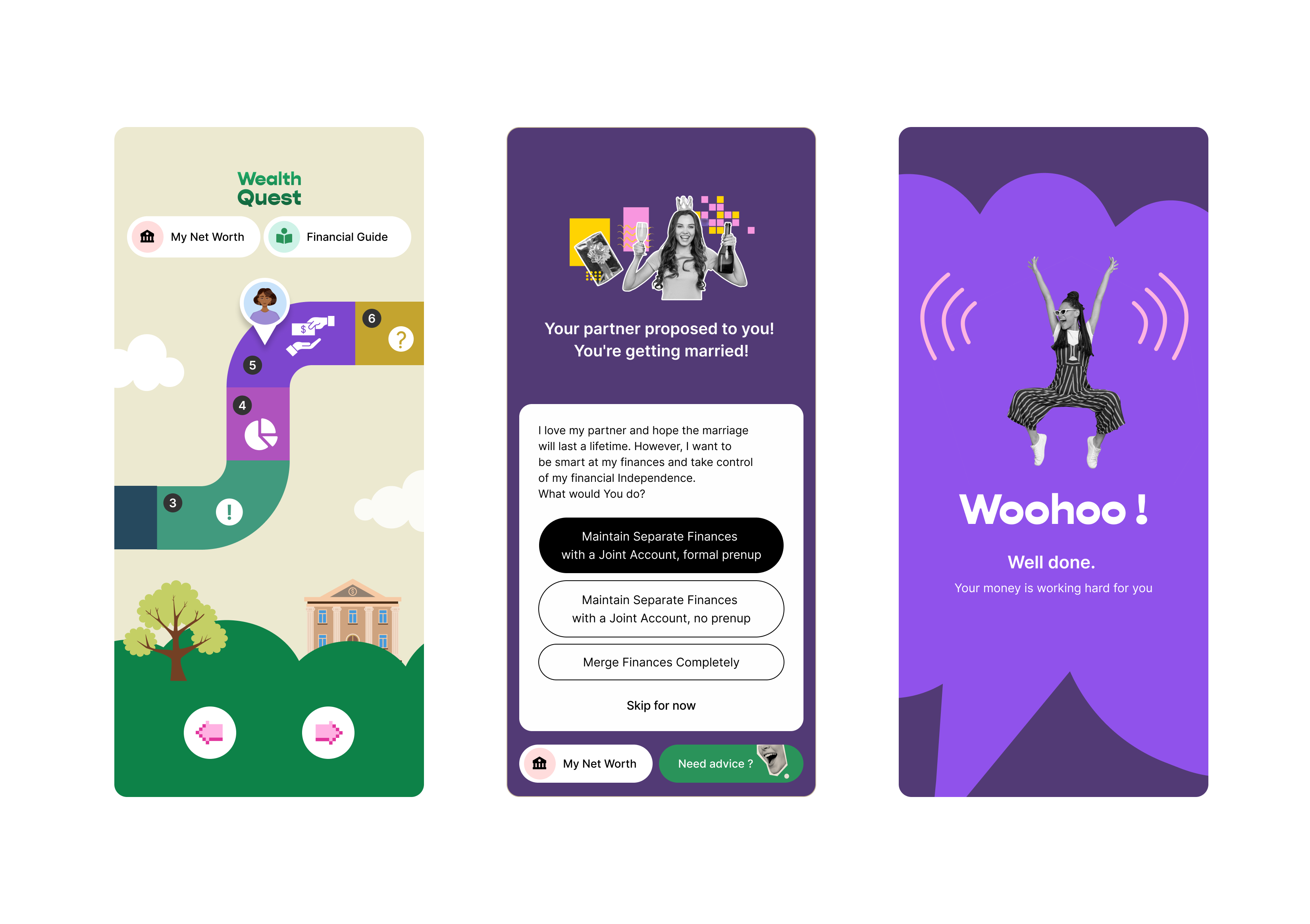 Learning — three lesson cards