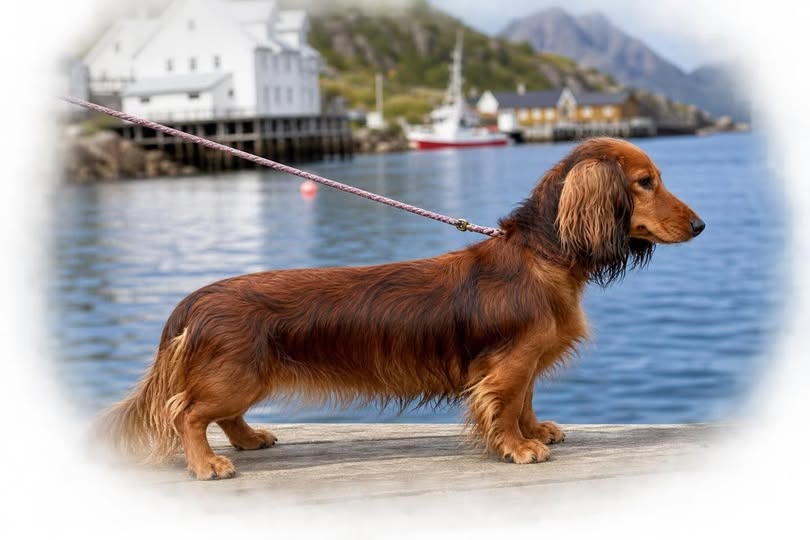 Kan være et bilde av hund og tekst