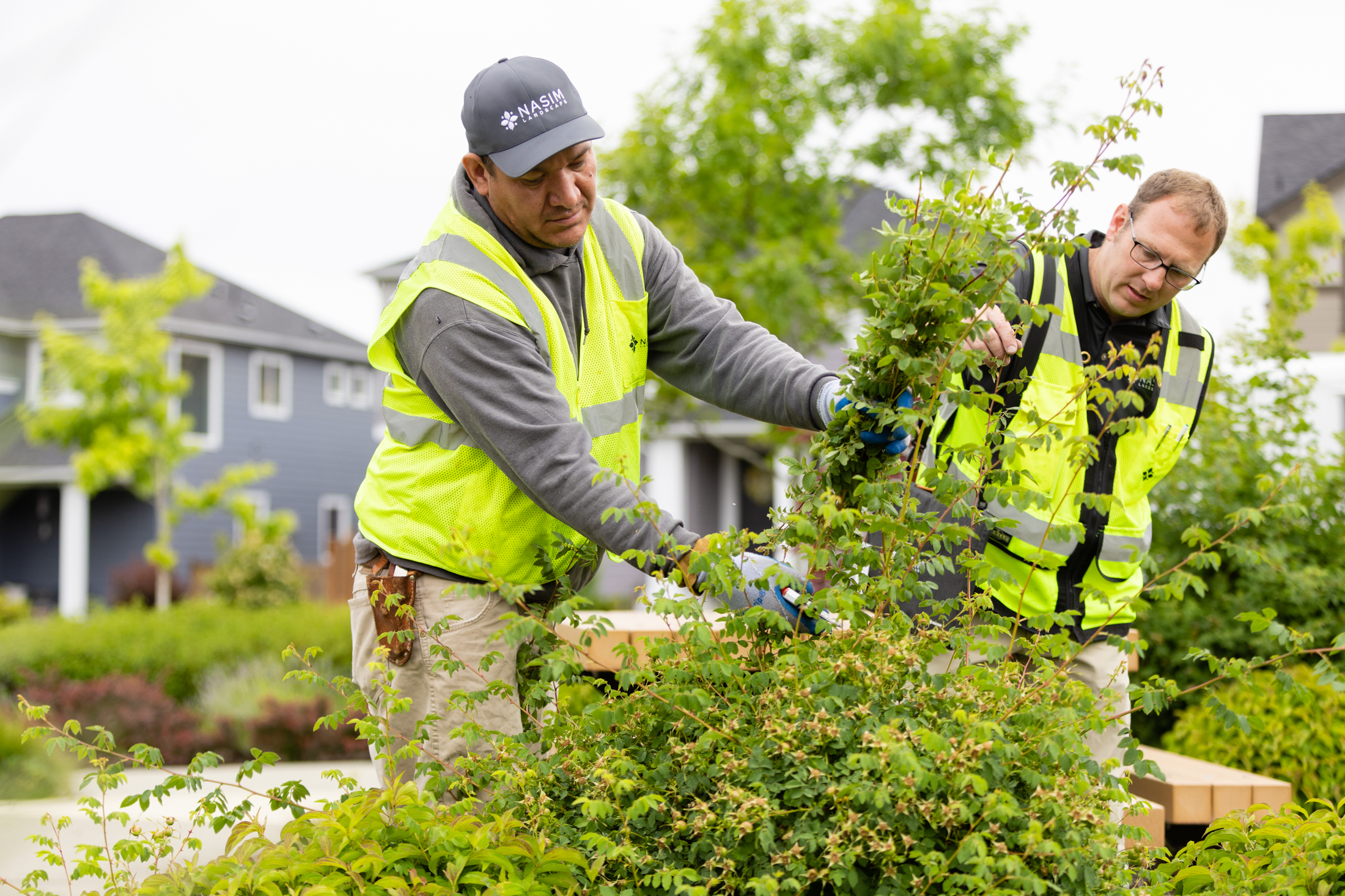 shoveling landscaping 