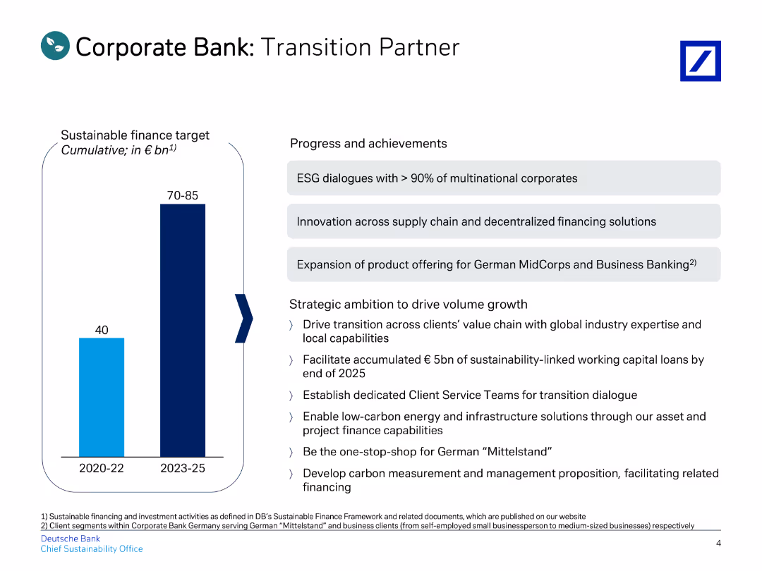 Corporate Bank: Transition Partner