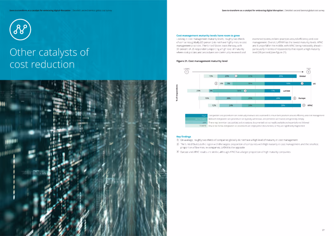 Other catalysts of cost reduction