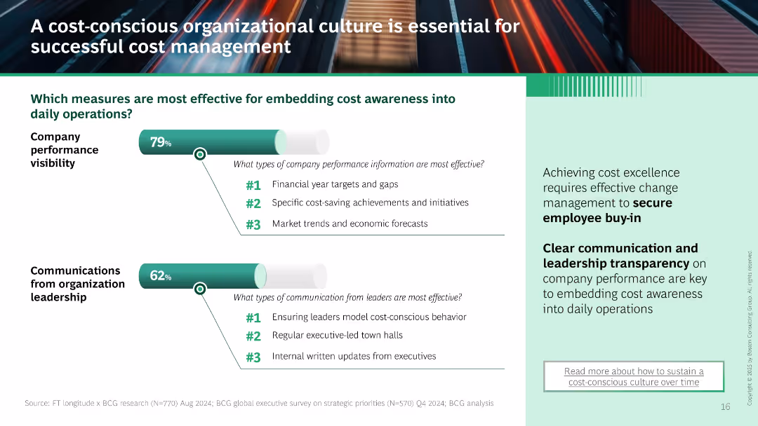 BCG's Guide to Cost and Growth