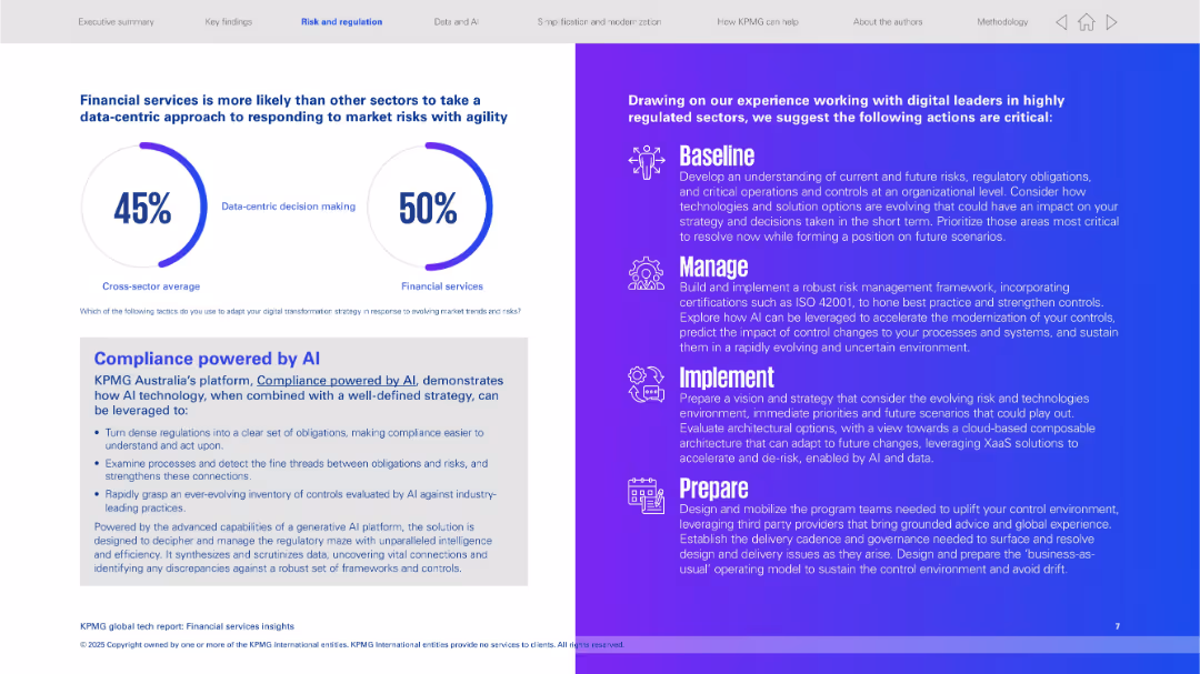 KPMG global tech report: Financial services insights