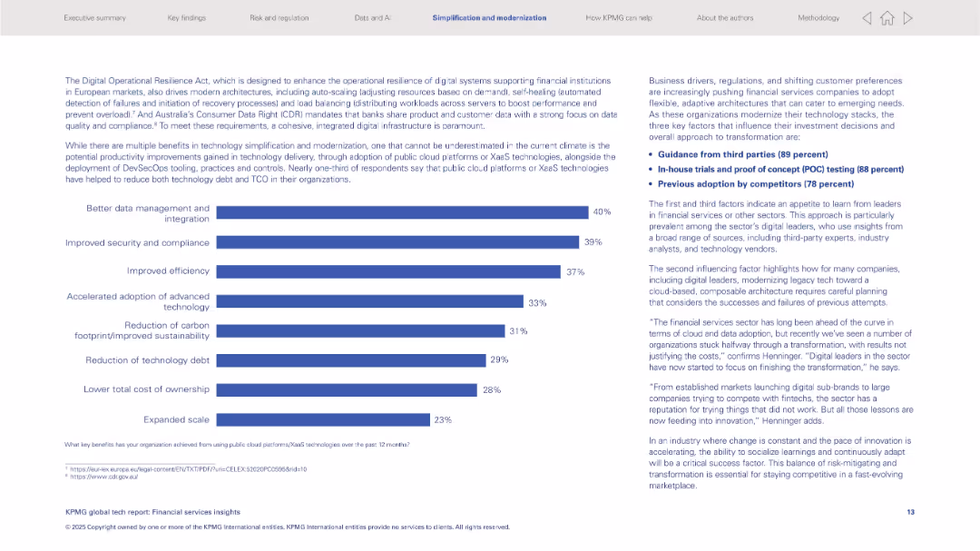 KPMG global tech report: Financial services insights