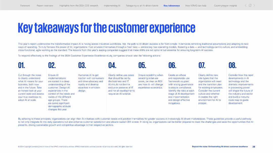 Beyond thenoise: Orchestrating AI-driven customer excellence