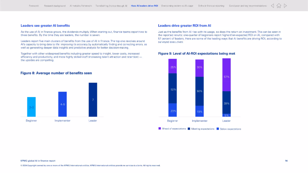 KPMG global AI in finance report