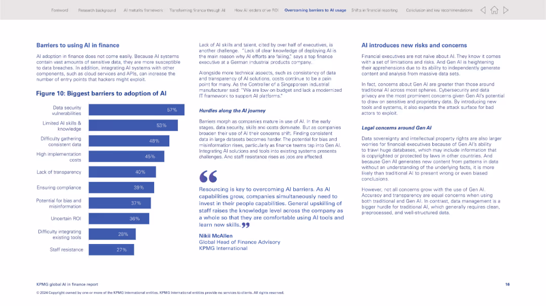 KPMG global AI in finance report