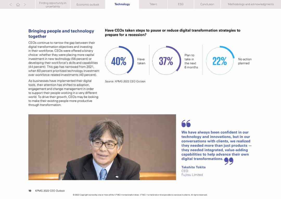 KPMG 2022 CEO Outlook
