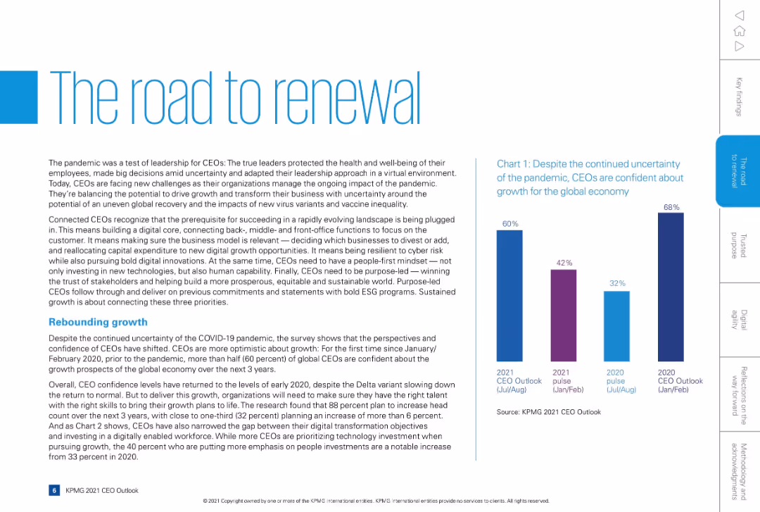 KPMG 2021 CEO Outlook