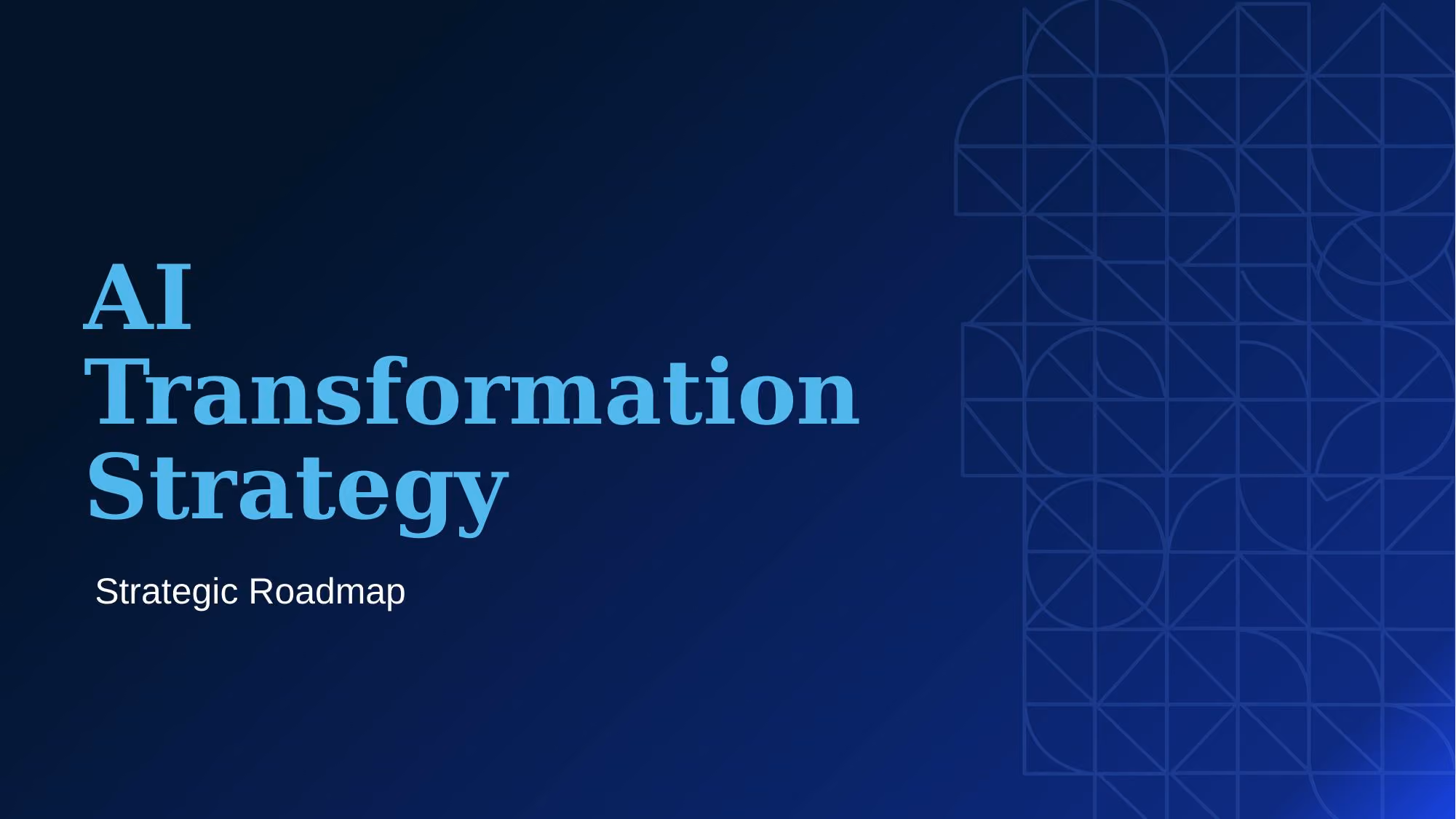 AI Transformation Strategy - Slide 01