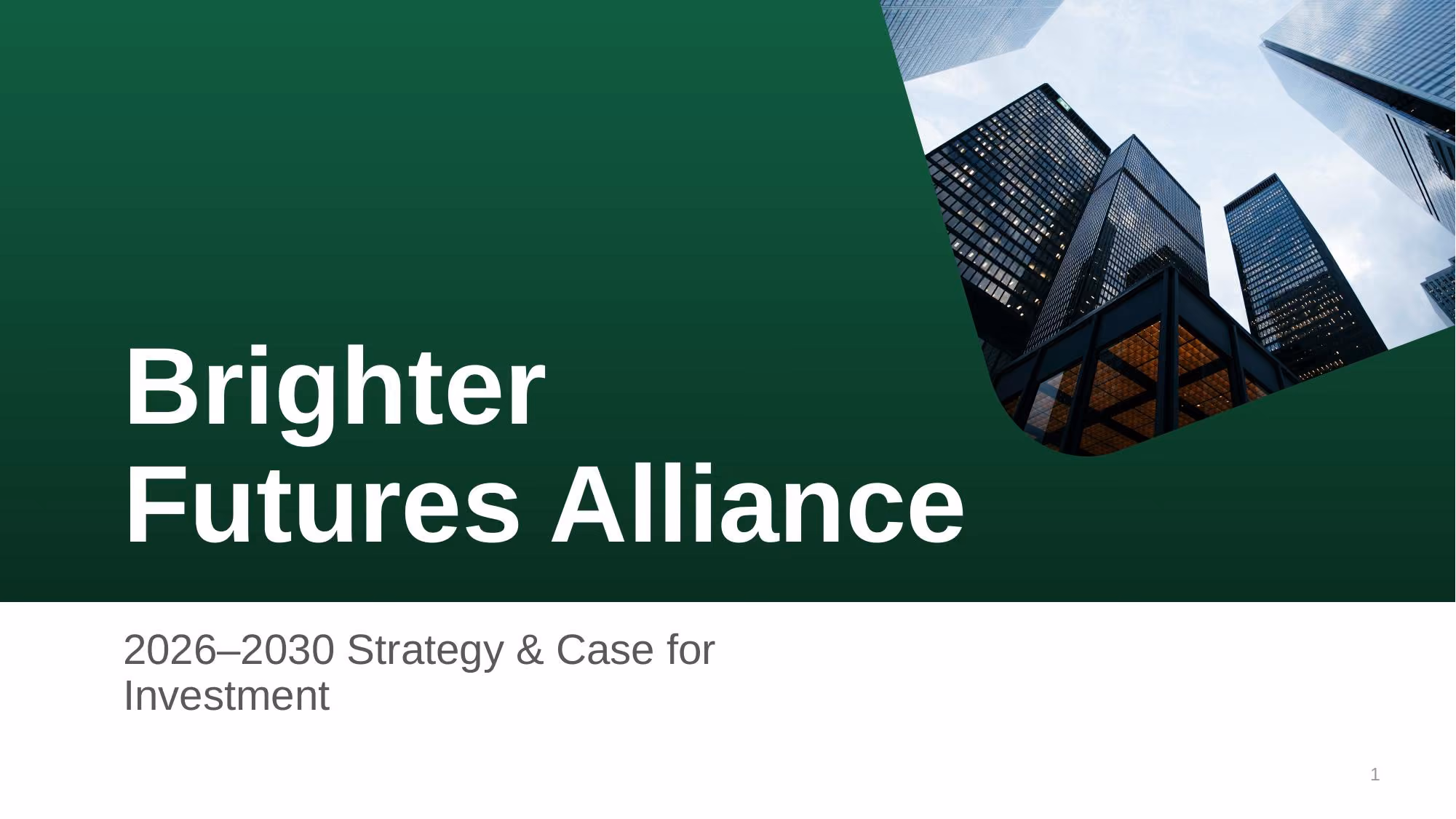 Brighter Futures Alliance - Slide 01