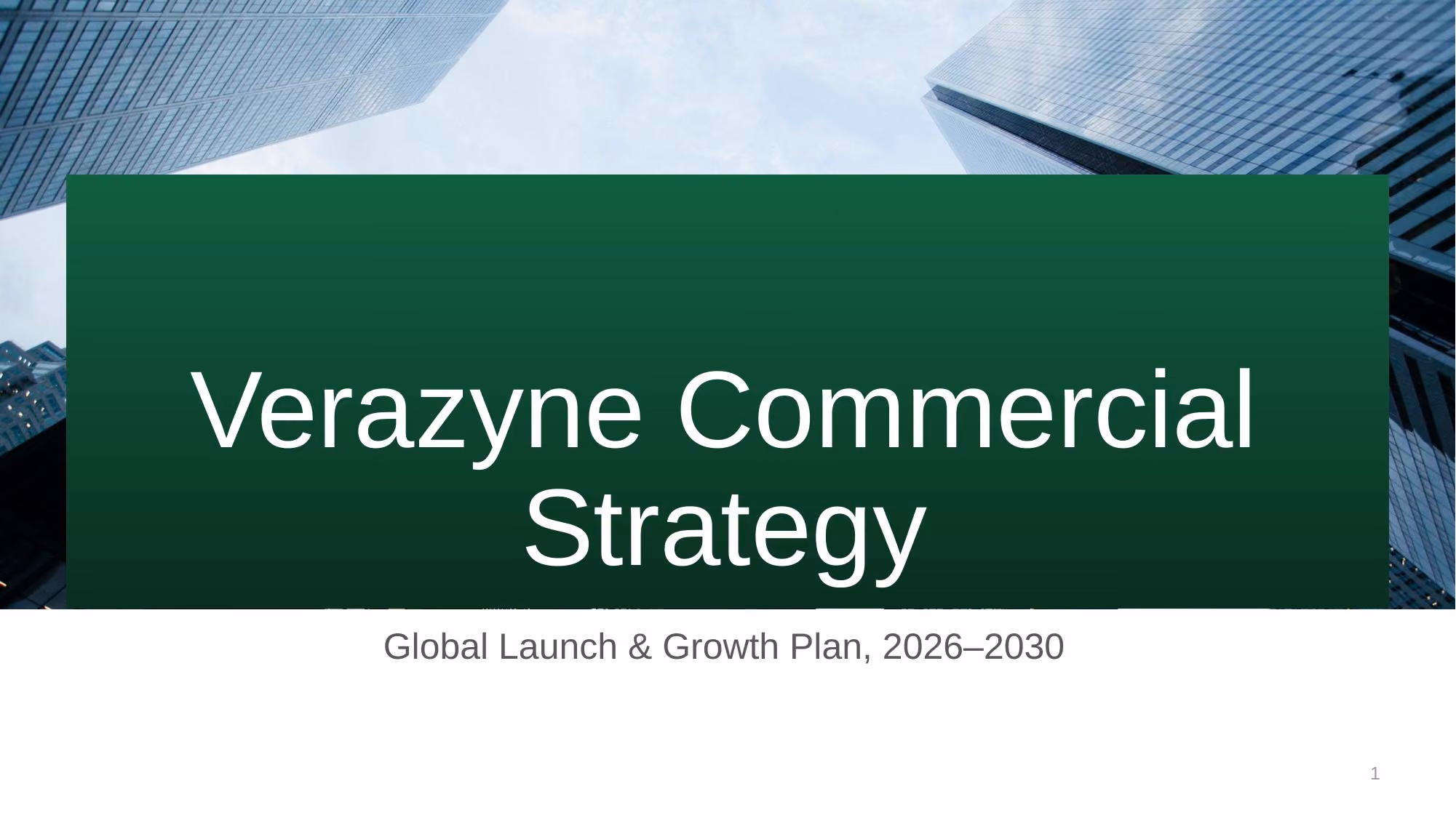 Verazyne Commercial Strategy - Slide 01