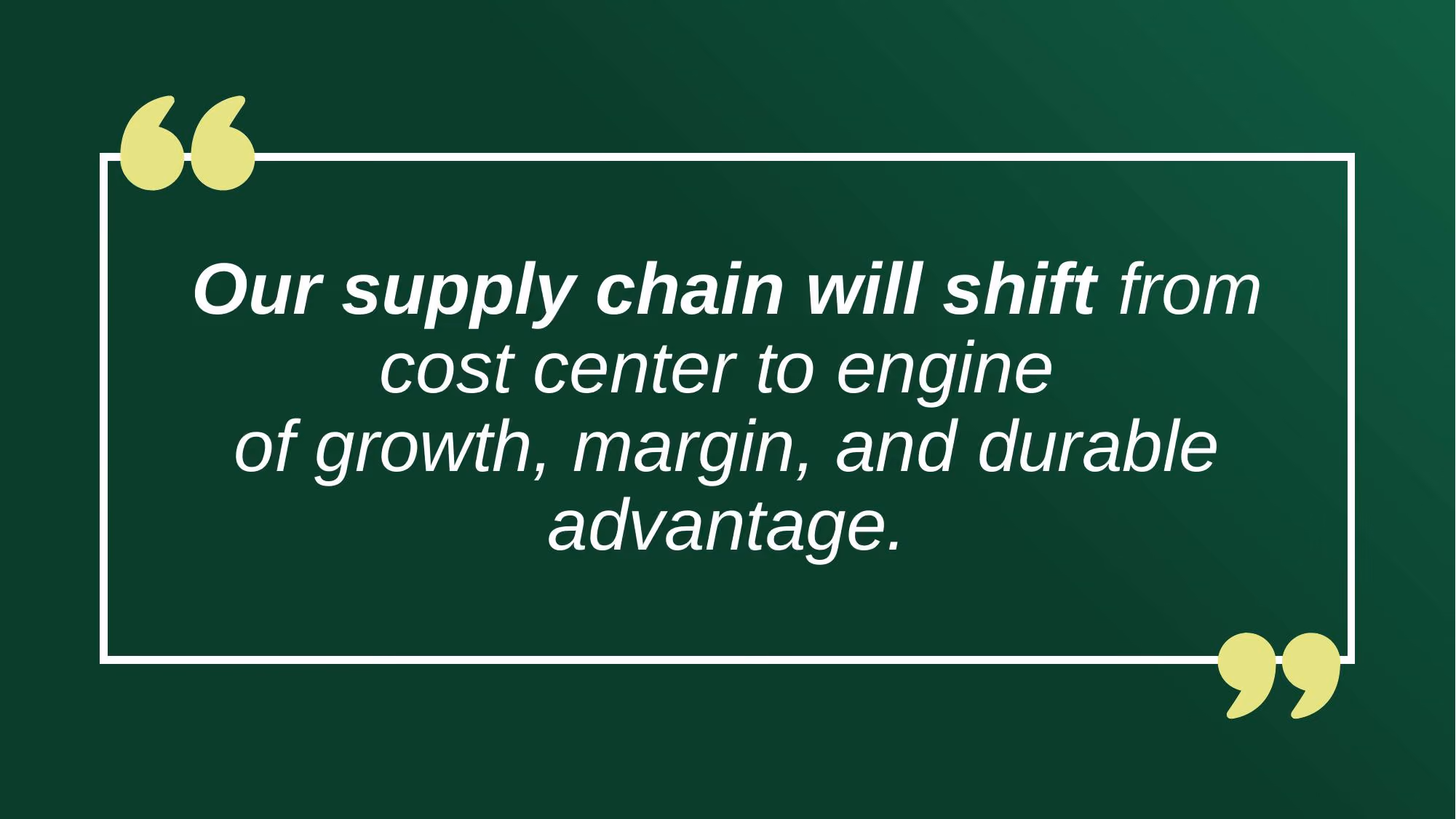 Supply Chain Strategy - Investor Deck - Slide 06