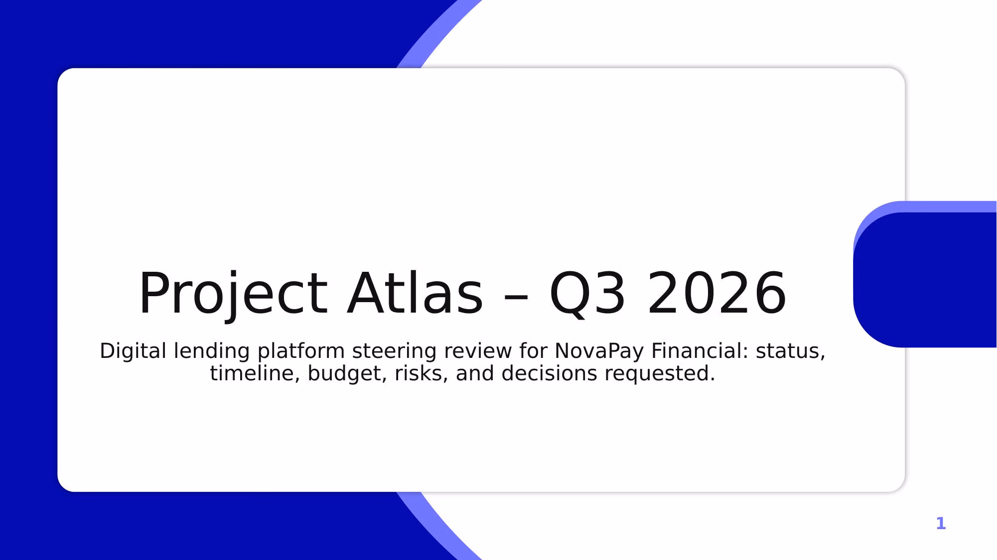 Project Atlas – Q3 2026 - Slide 01