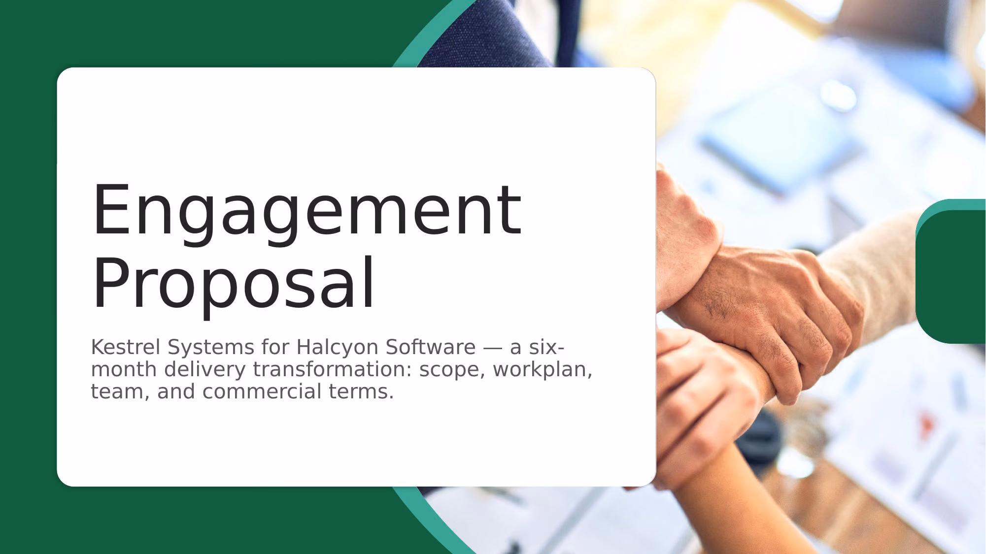 Engagement Proposal - Slide 01