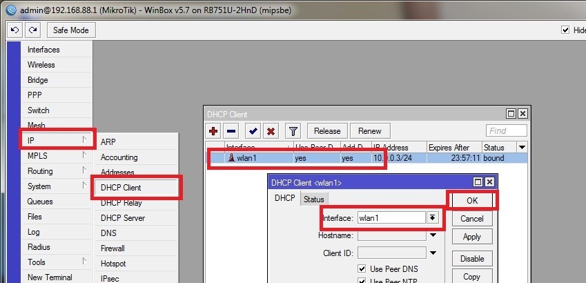How to make a Mikrotik act as a wireless station — illustrated step