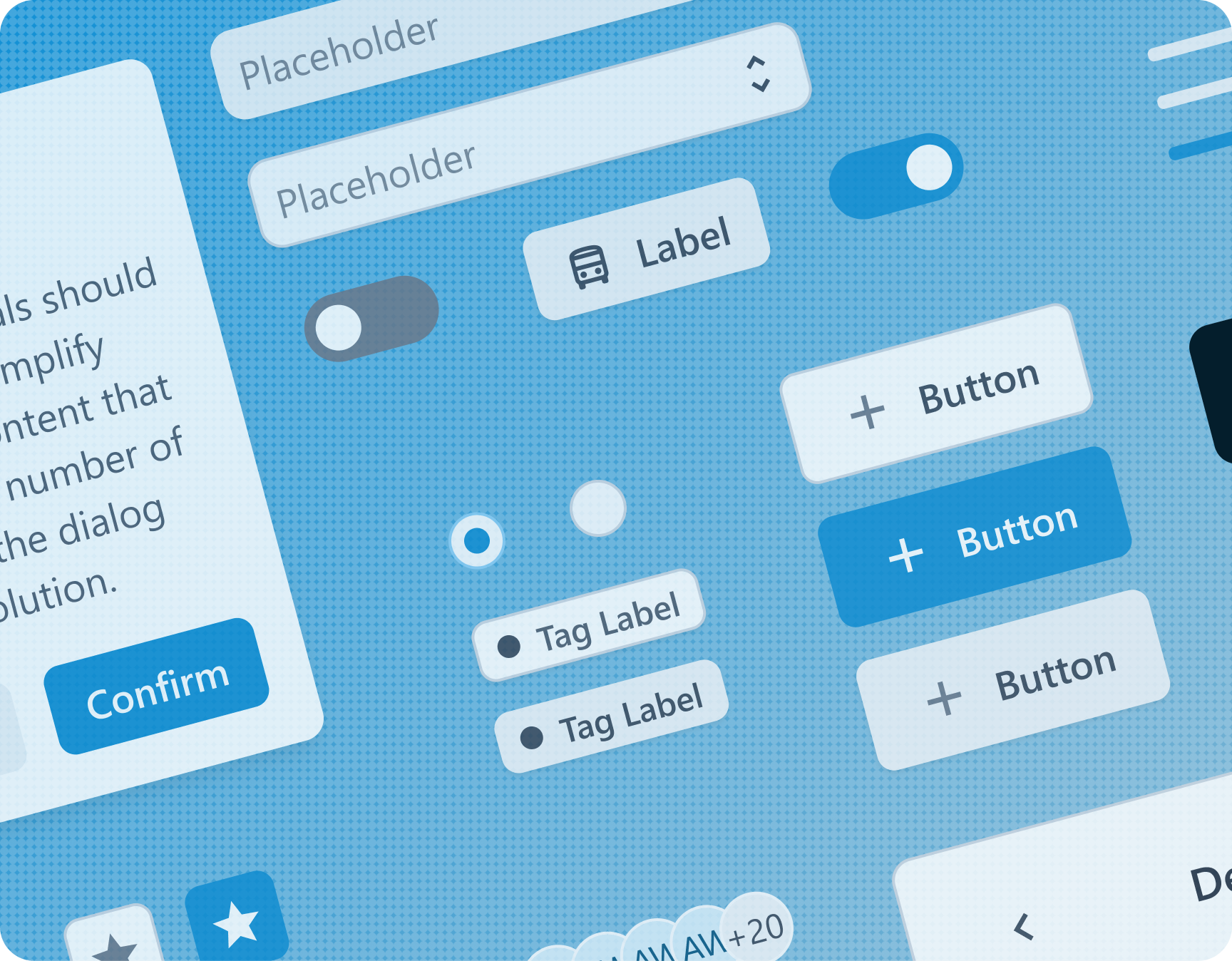 A summary of different UI components.