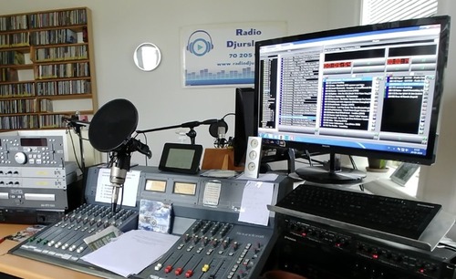 Afviklingsstudiet på Radio Djursland. (Foto fra Facebook)