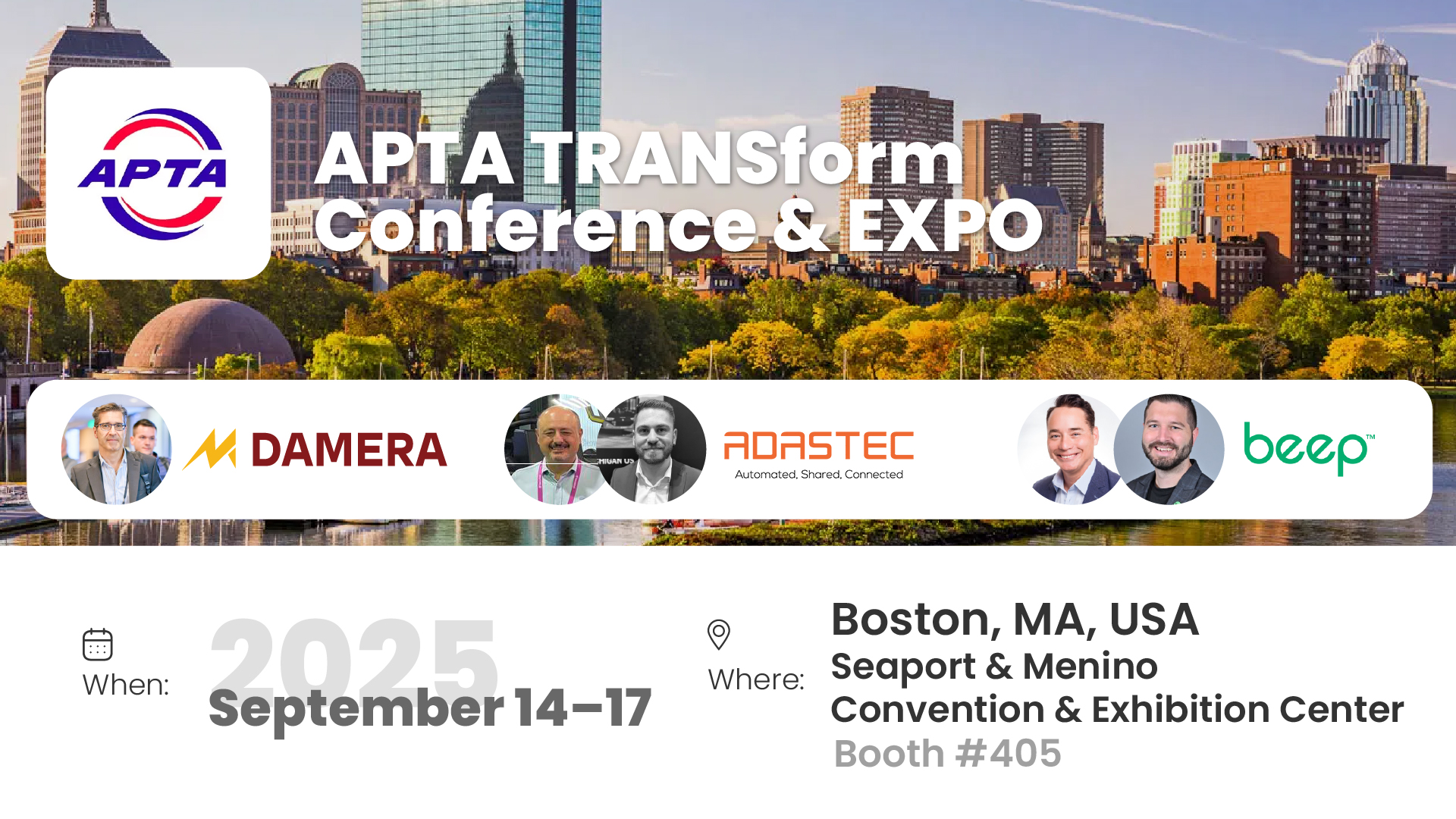 Damera will participate in the event APTA TRANSform Conference & EXPO 2025