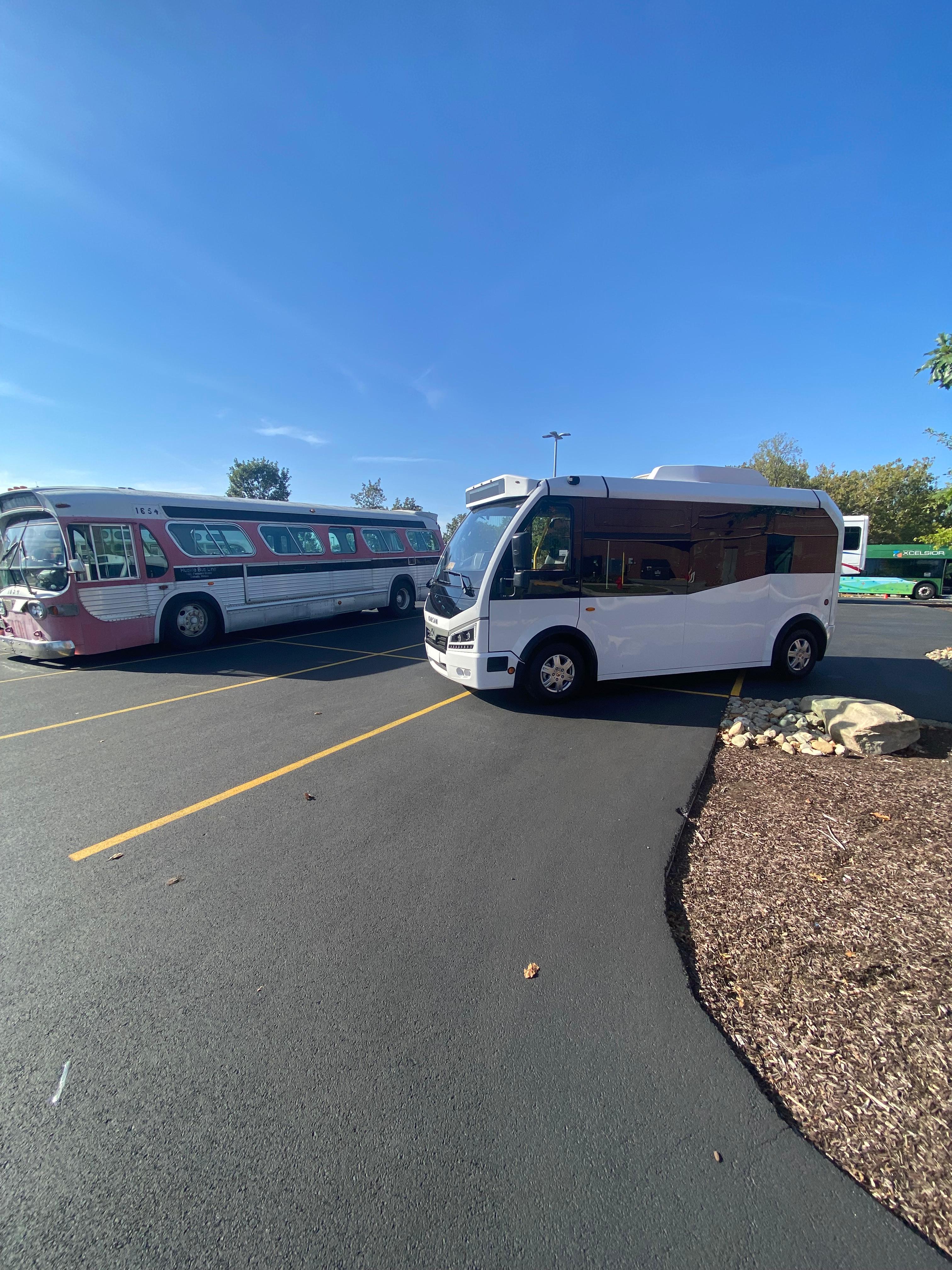 eJEST at the IPTA 2025 Illinois Public Transportation Association Fall Conference & Vendor Expo in Champaign. The Karsan eJEST is a fully electric, 20-foot low-floor minibus designed for microtransit, paratransit, and on-demand service. Compact yet spacious, the eJEST combines accessibility, efficiency, and modern technology to deliver a superior transit experience for both passengers and operators.