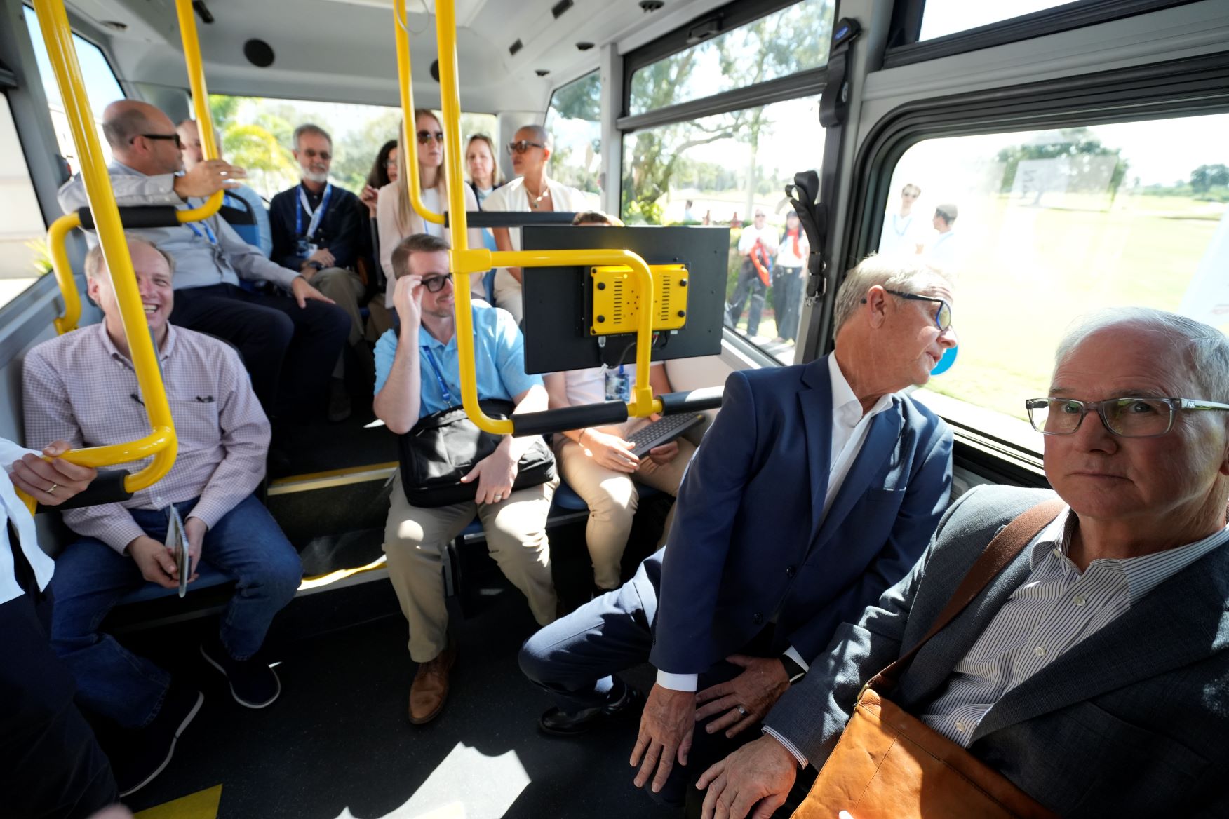 Karsan eJEST Autonomous Interior with riders - vehicle that supports high ridership