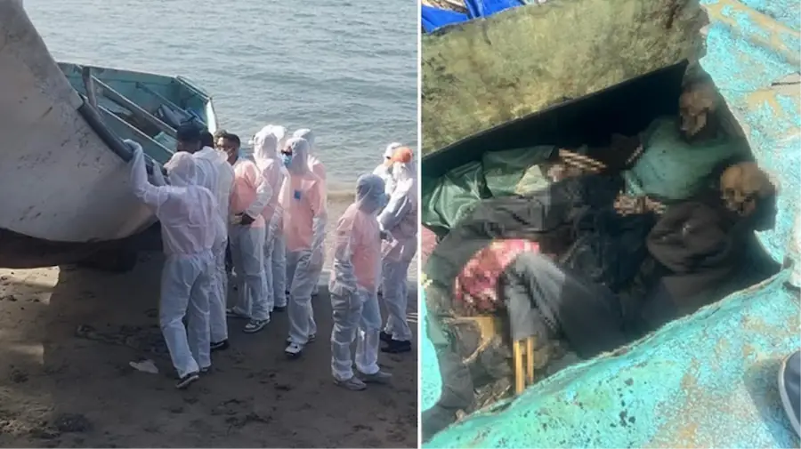 Dominik Cumhuriyeti'nin kuzeyindeki Ro San Juan sahilinde akıntıya kapılmış bir halde tekne bulundu