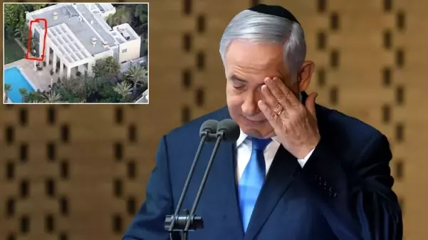 İsrail Başbakanı Binyamin Netanyahu'nun Kayserya'daki evinin Hizbullah'a bir kamikaze İHA'sı tarafından hedef alınmasının ardından oluşan hasarın fotoğrafları;