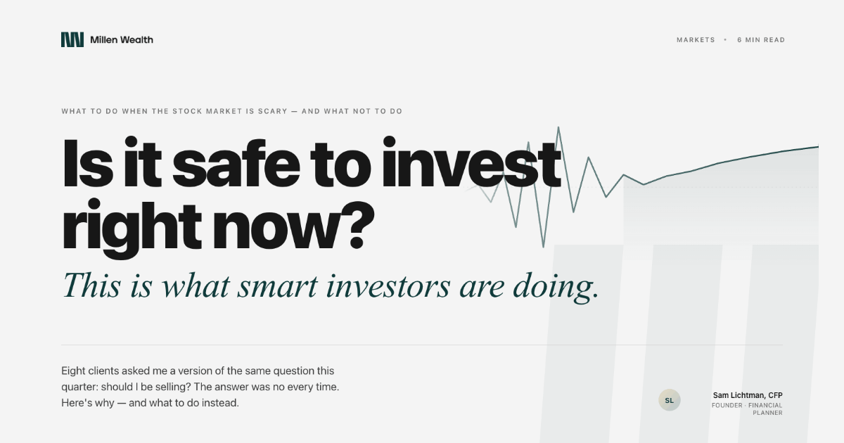 Is it safe to invest right now? A Canadian planner walks through the data on market drops, all-time highs, and what smart investors actually do.
