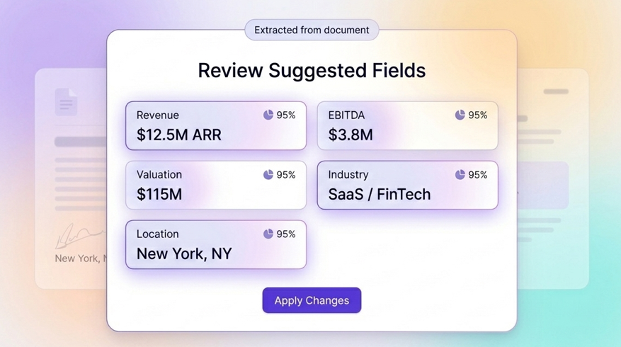 4Degrees Document Intelligence - turn deal documents into structured CRM data