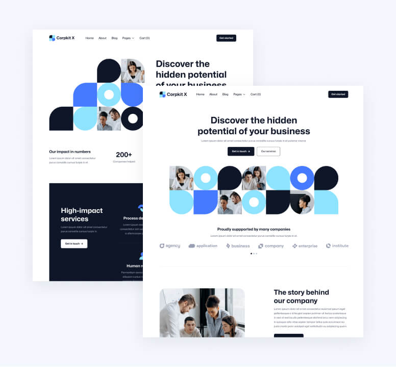 Pages Incuded - Corpkit Webflow Template