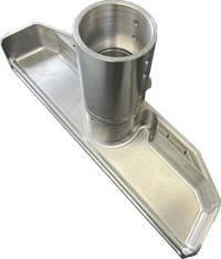 Another angle of the swivel vacuum head, composed of components made by KT Machining. It is designed to make vacuum cleaning easier.