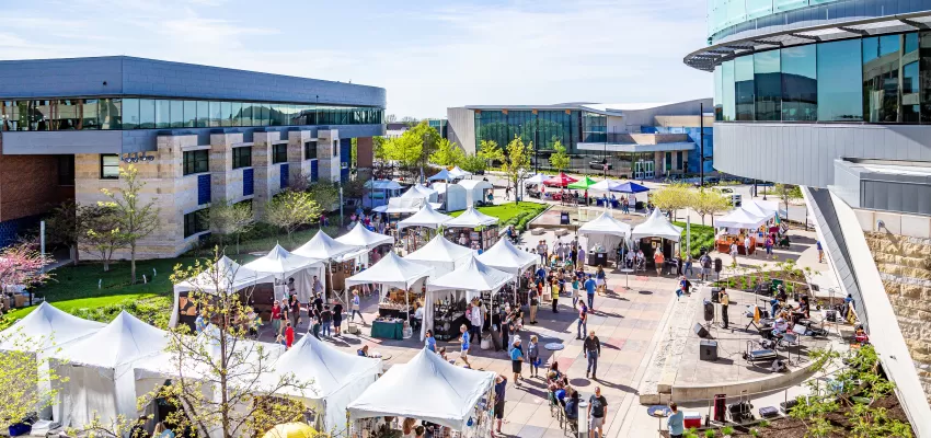 The Lenexa, KS farmers market at the Lenexa rec center.