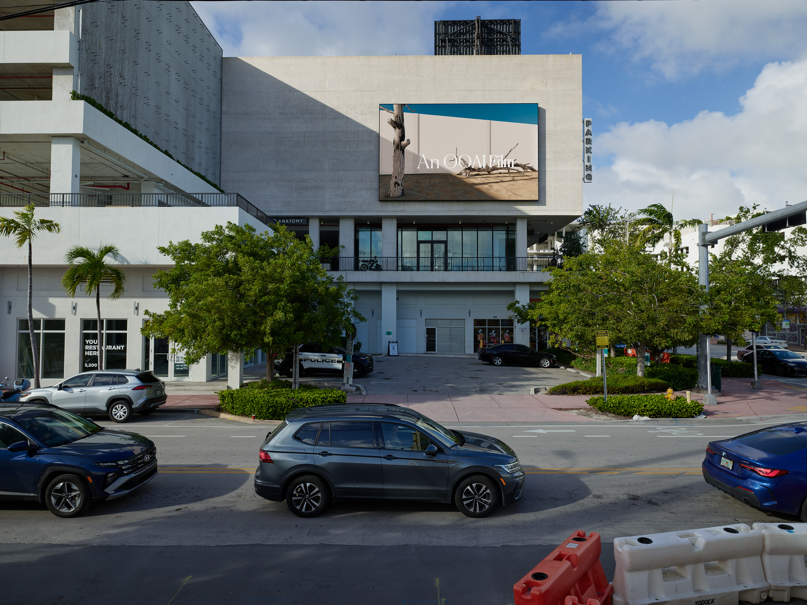 Sorry I’m A Lady, directed by Jonathan Gonzalez featuring paintings by Anna Vickers. Film installation on the public video screen at 1212 Lincoln, Miami Beach.