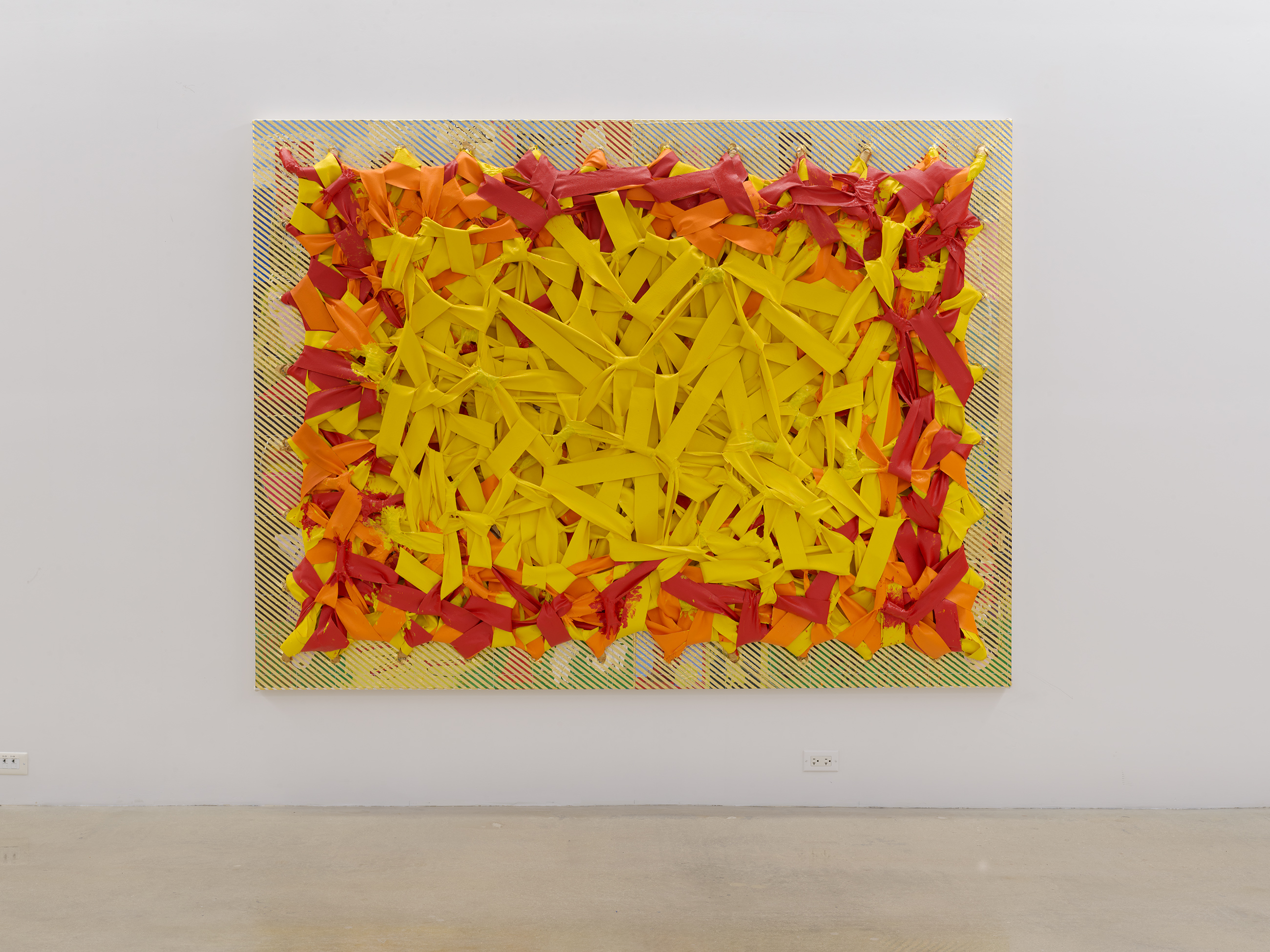 Season. Oil, gold leaf 24 karat, acrylic and linen on canvas, 6' X 8', 2023.