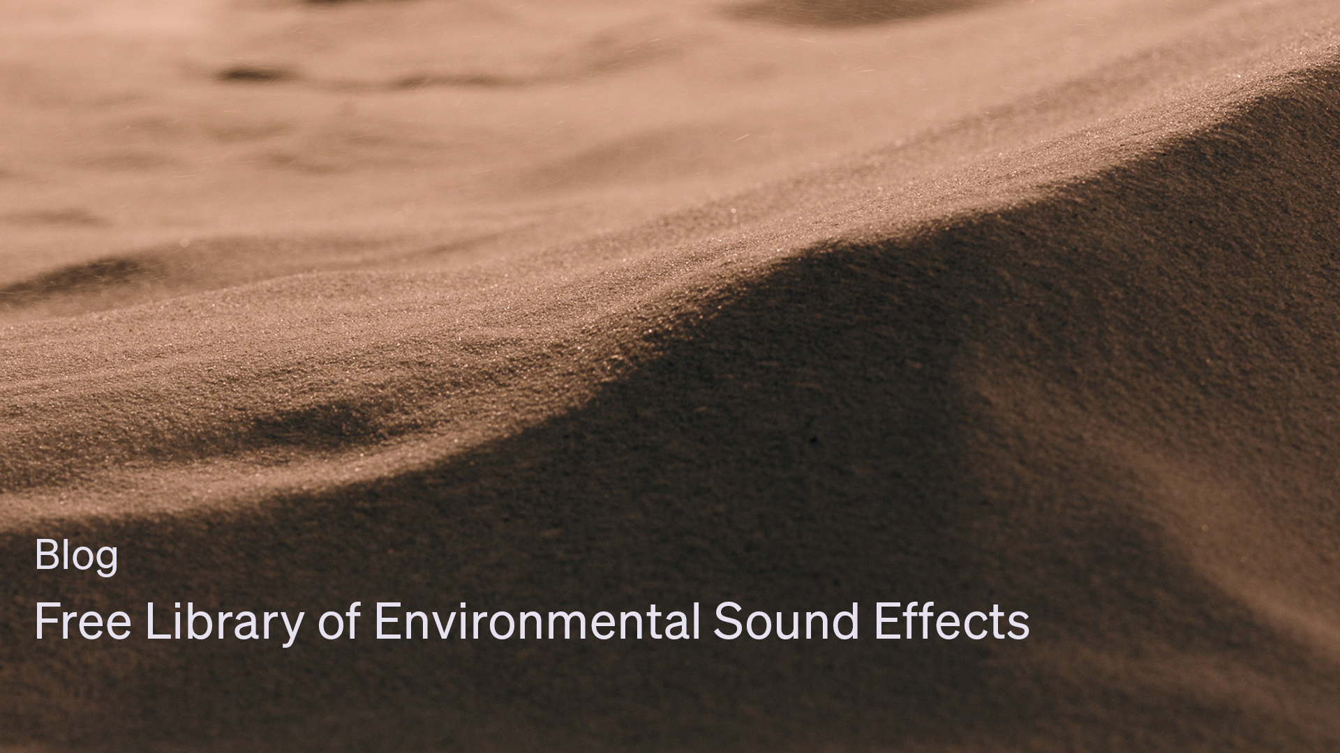 Free Library of Environmental Sound Effects – Download WAV Sound Pack