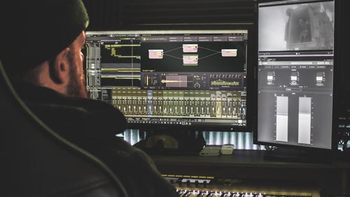 sound designer using dehumaniser 2