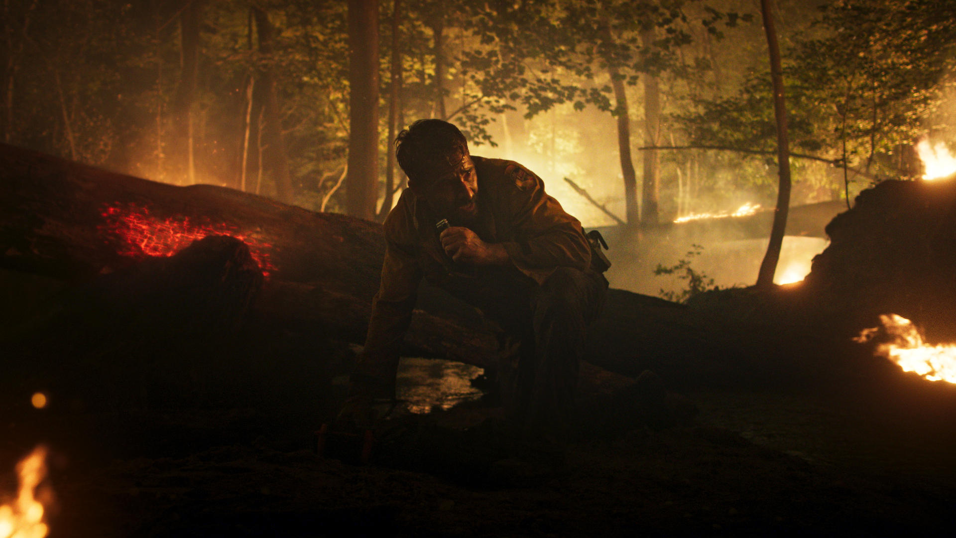 Wolf Pack Wild Fire Scene