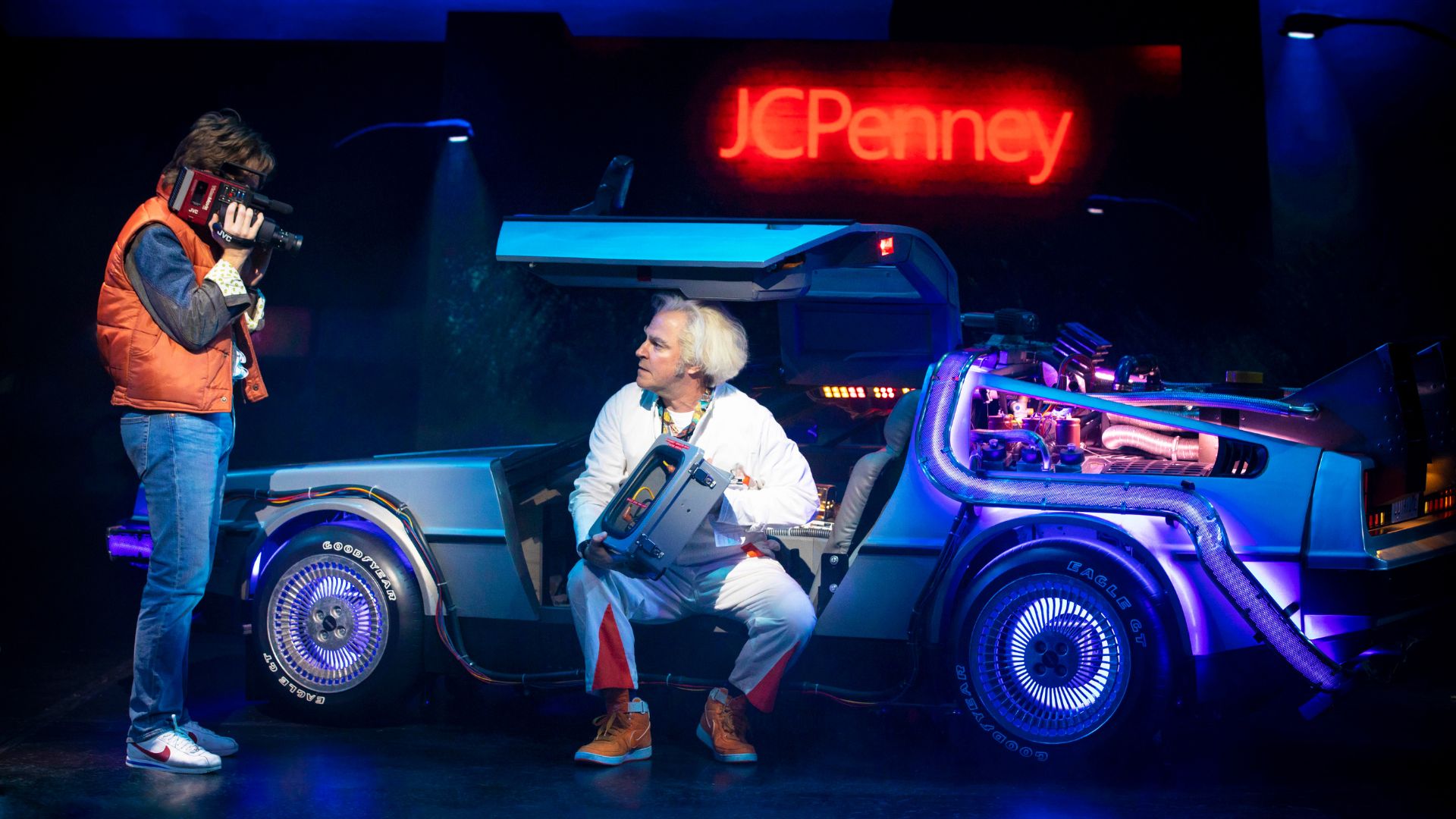 Back To The Future Musical Cast And Delorean