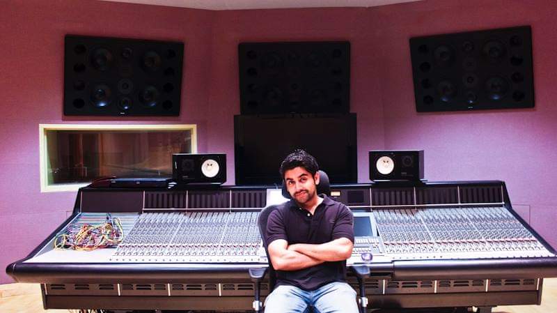 Sound Designer Joy Banerjee in a Recording Studio