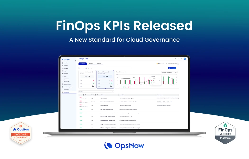 OpsNow Unveils New Feature ‘FinOps KPIs’ for Performance-Driven Cloud Cost Management