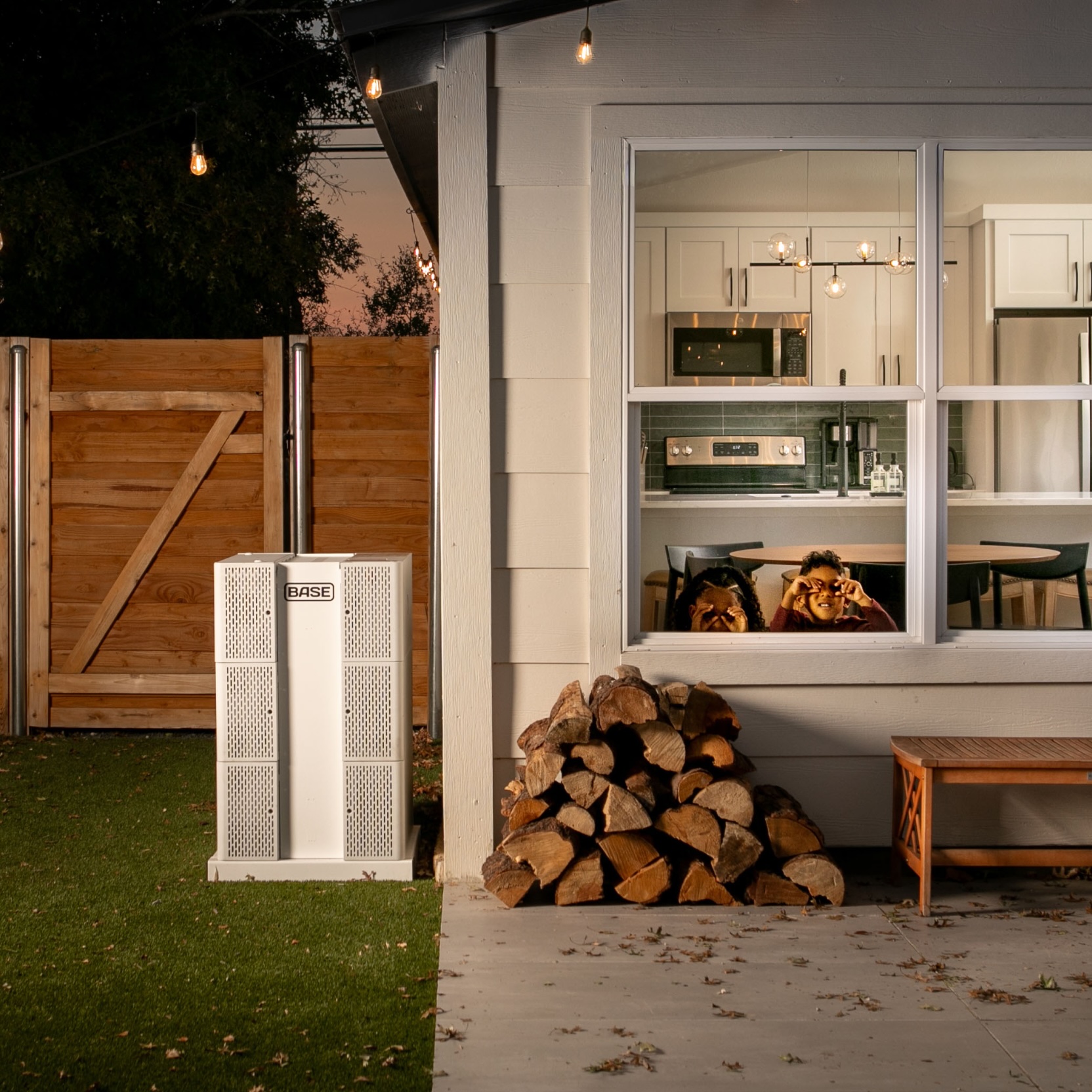 Firewood next to Base Battery