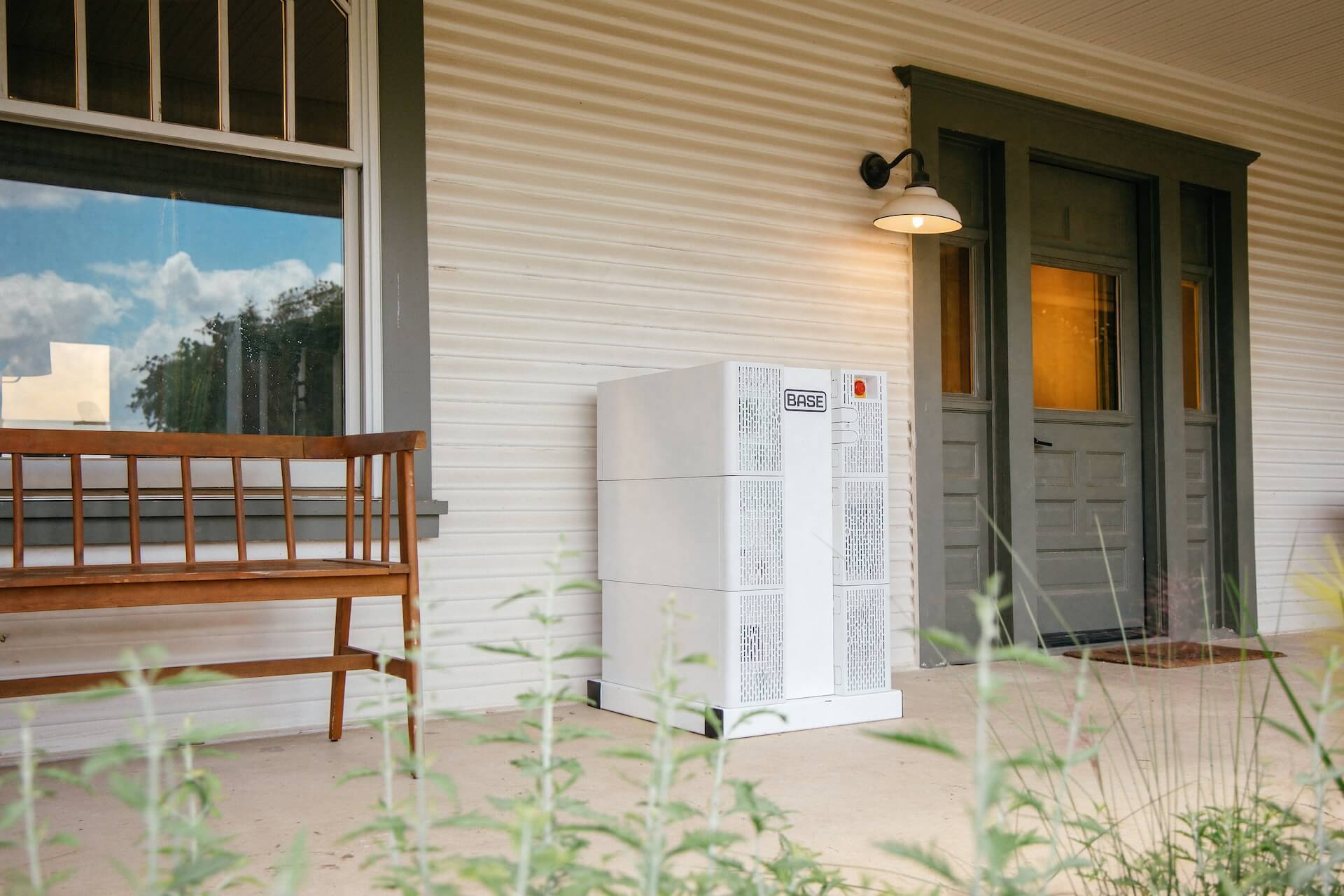 Base Battery on home porch